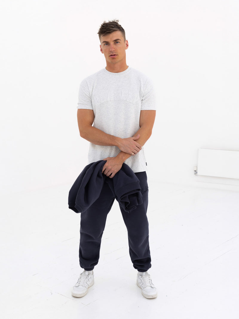 Tonal Varsity Relaxed T-Shirt - Marl White