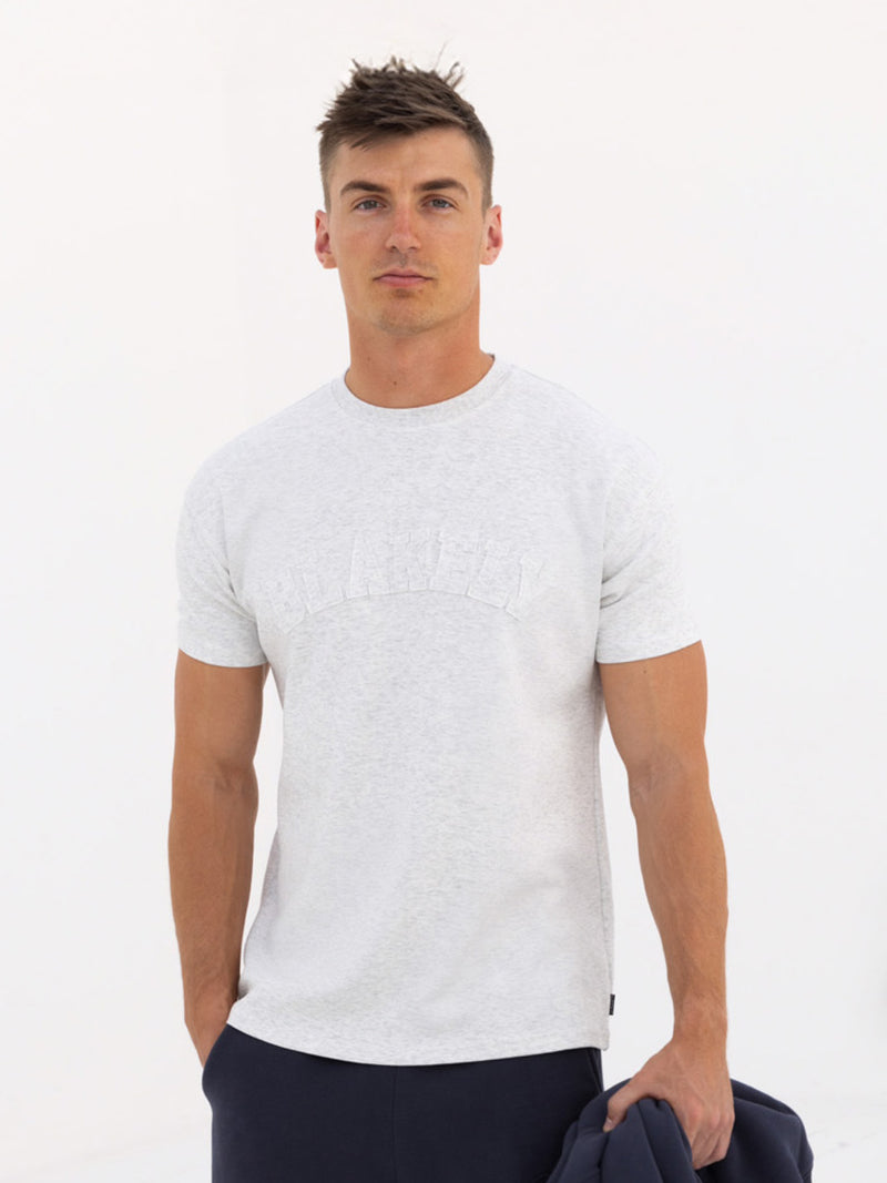Tonal Varsity Relaxed T-Shirt - Marl White
