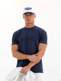 Tonal Varsity Relaxed T-Shirt - True Navy