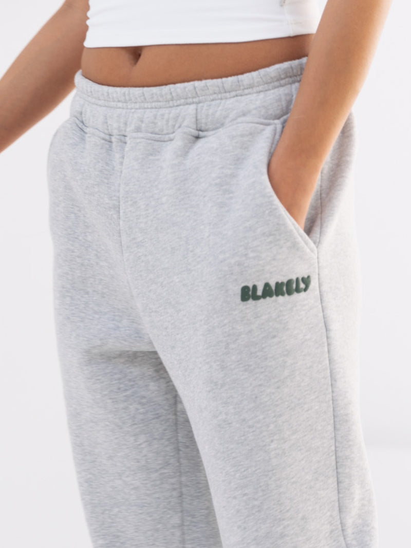 Cloud Print Sweatpants - Marl Grey