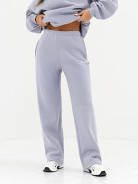 Lexi Wide Leg Sweatpants - Blasses Flieder
