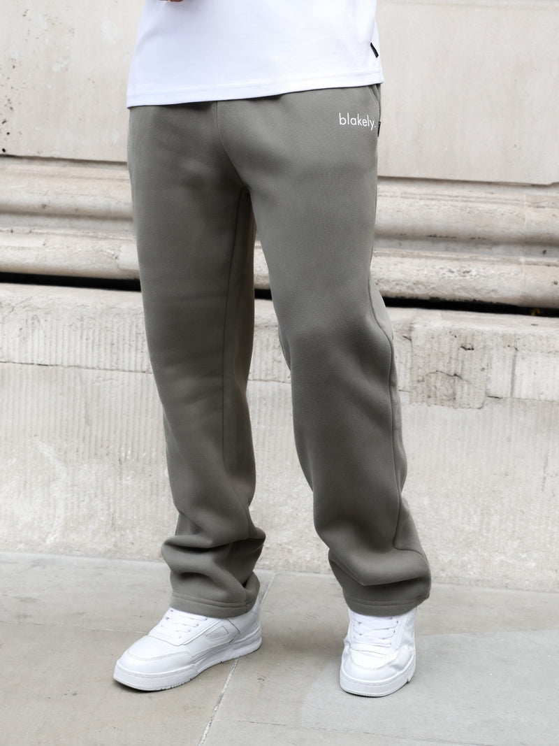 Leo Wide Leg Sweatpants - Safari Green