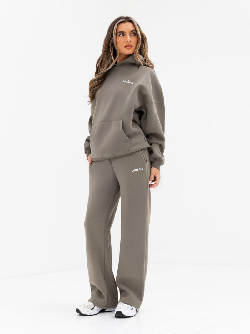 Lexi Wide Leg Sweatpants – Safarigrün