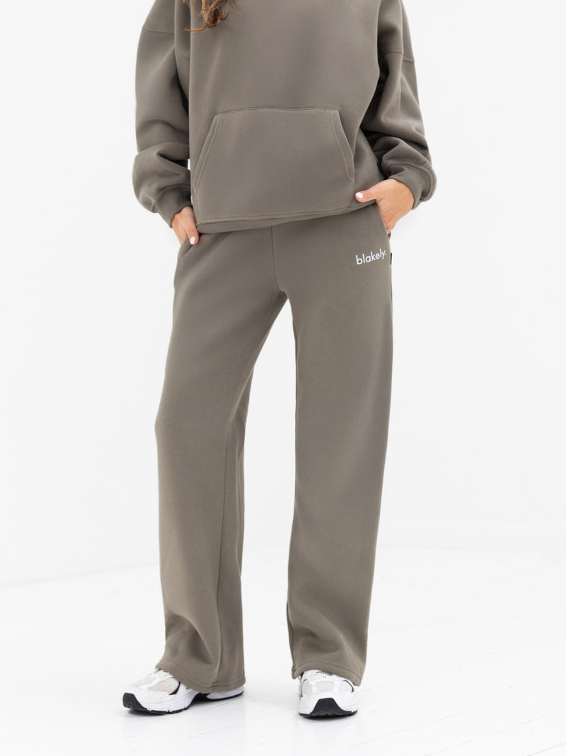Lexi Wide Leg Sweatpants – Safarigrün