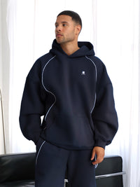 Seam Relaxed Hoodie - True Navy