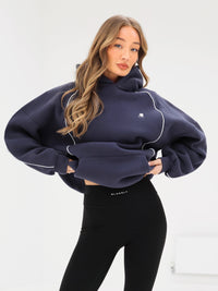 Seam Oversized Hoodie - True Navy