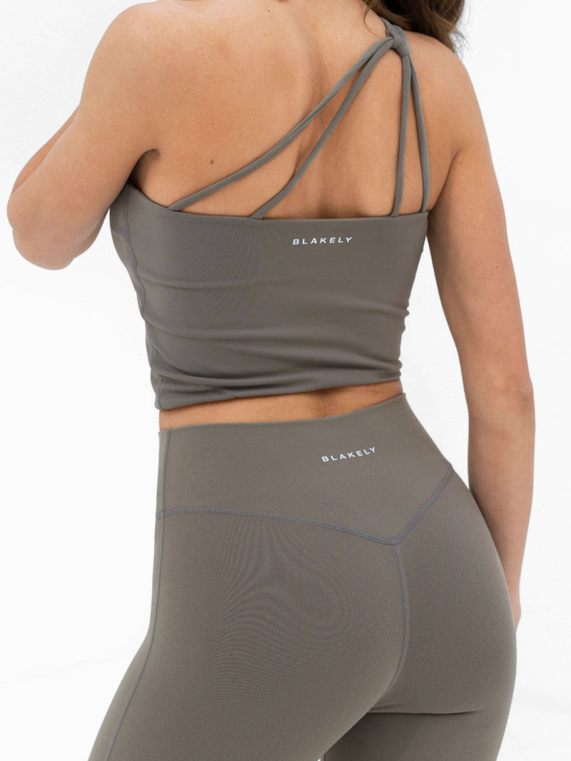 SculptForm One Shoulder Vest - Safarigrün