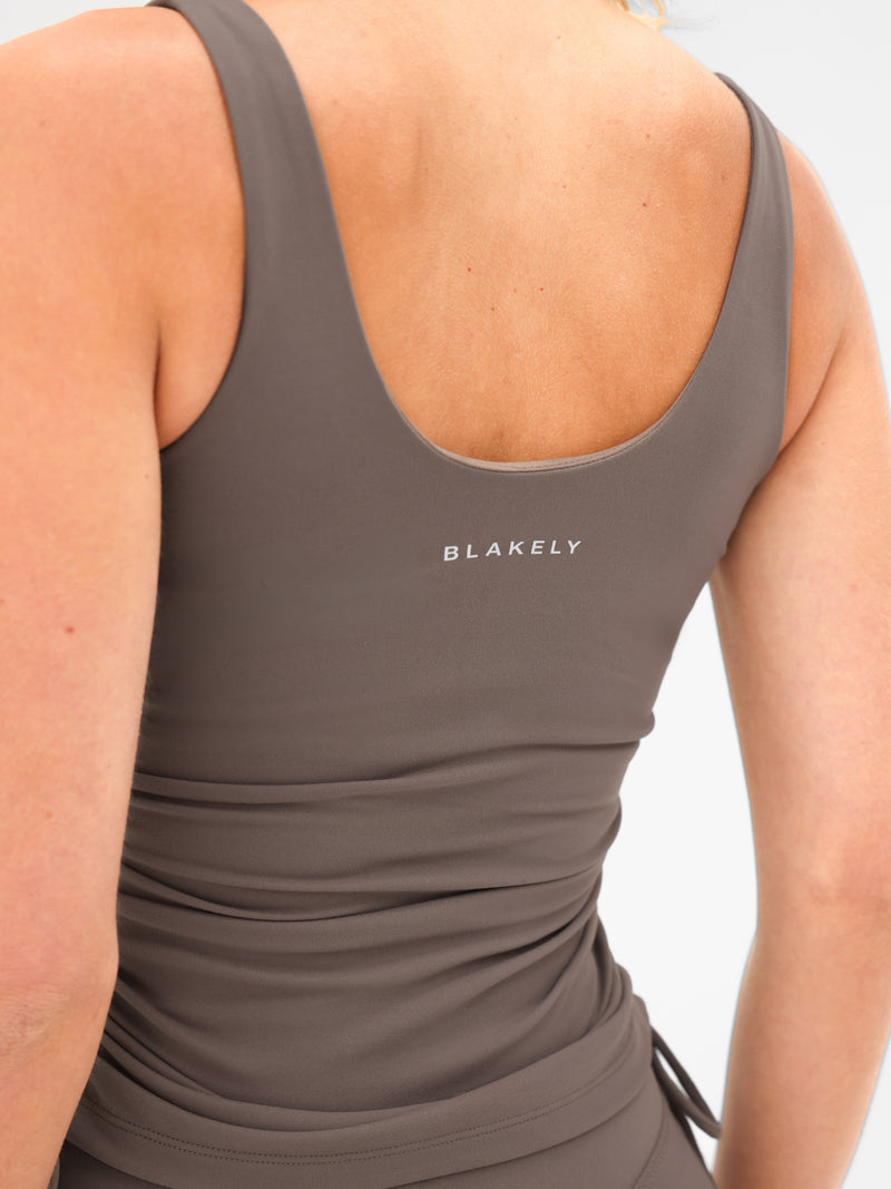 Ultimate Ruched Vest - Ash Brown