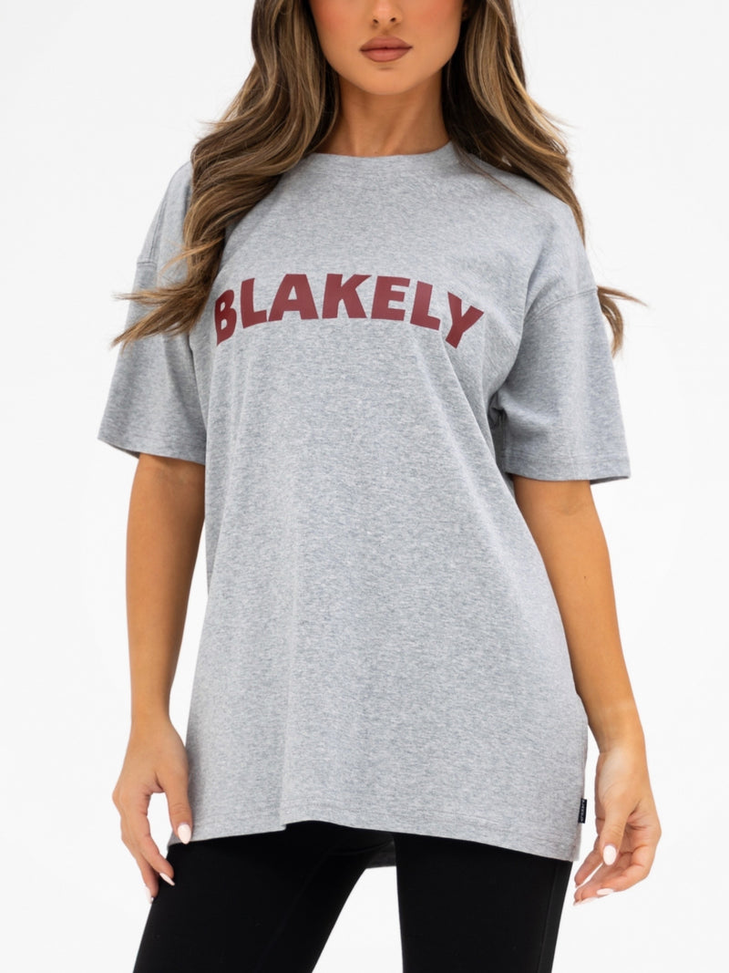 Sophia Oversized T-Shirt - Mergelgrau