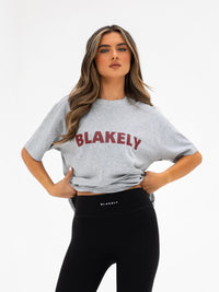 Sophia Oversized T-Shirt - Mergelgrau
