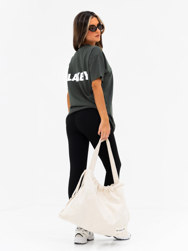 Kayla Oversized T-Shirt - Khakigrau