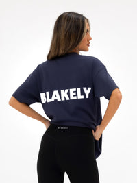 Kayla Oversized T-Shirt - Echtes Marineblau