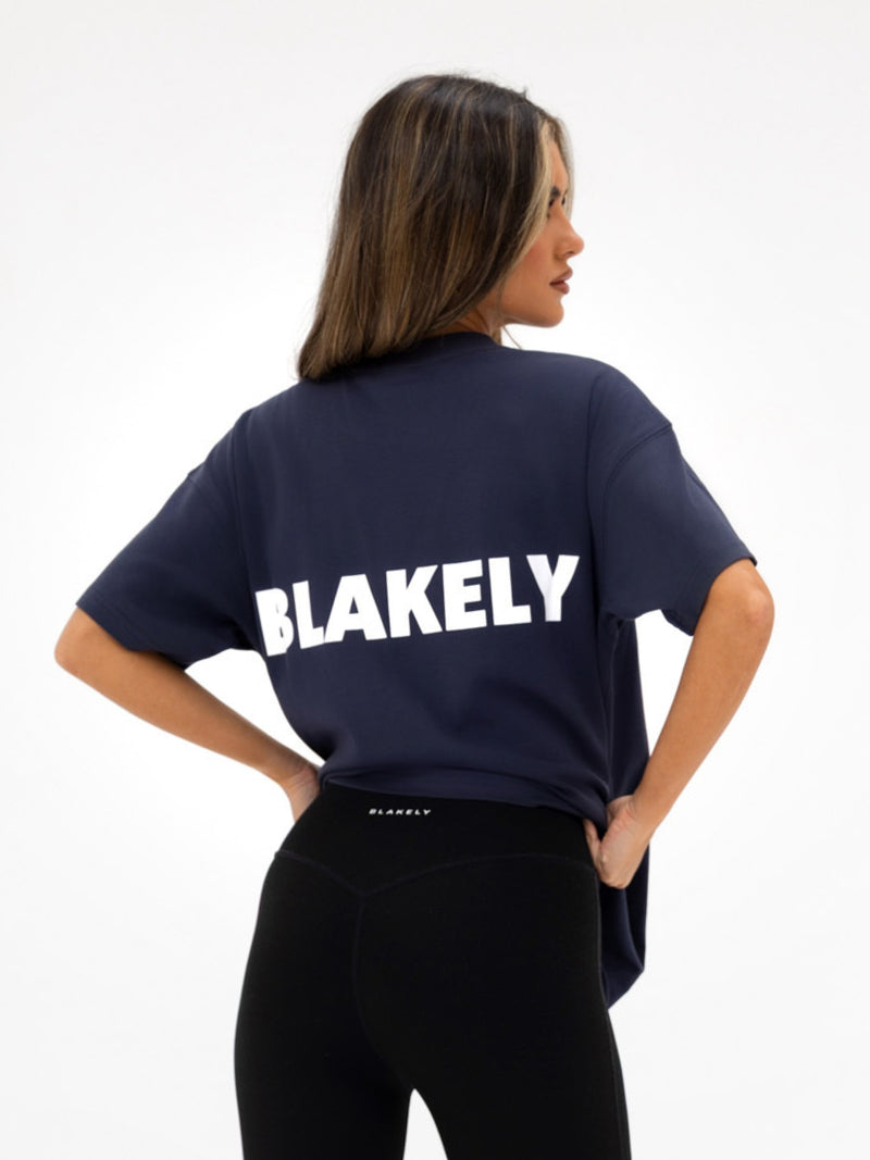 Kayla Oversized T-Shirt - Echtes Marineblau