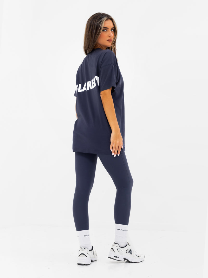 Kayla Oversized T-Shirt - Echtes Marineblau