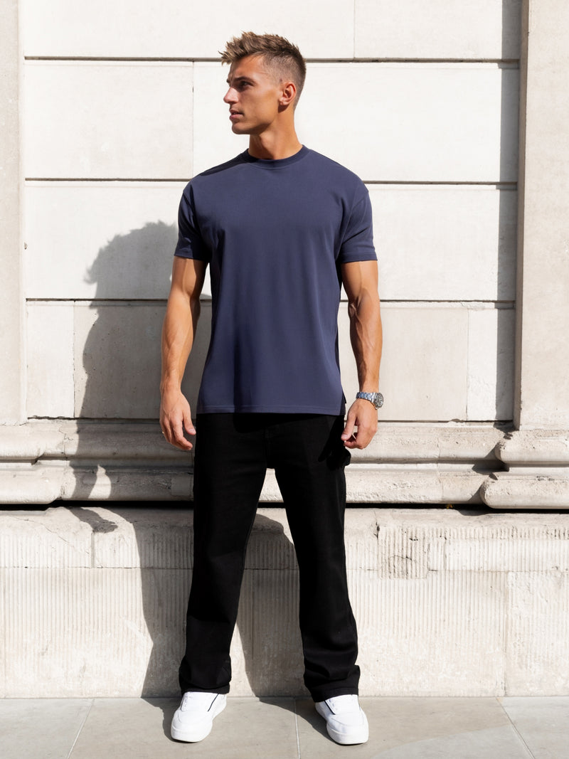 Declan Relaxed T-Shirt - Echtes Marineblau