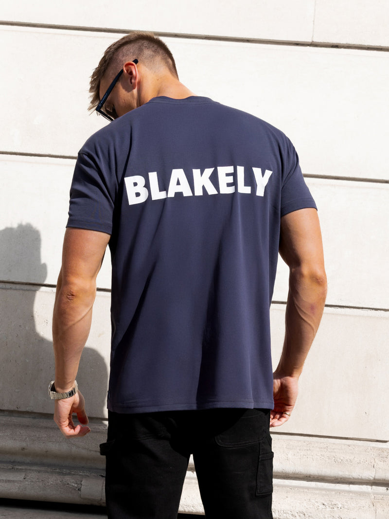Declan Relaxed T-Shirt - Echtes Marineblau