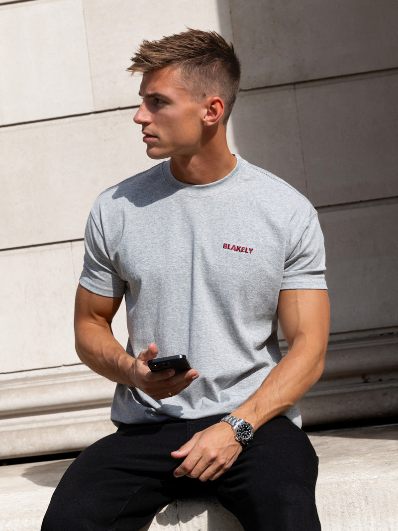 Rhys Relaxed T-Shirt - Mergelgrau