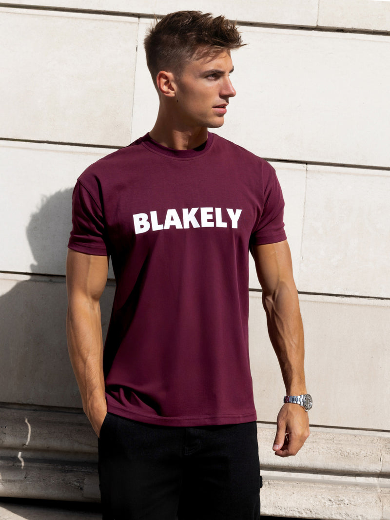 Raife Relaxed T-Shirt - Burgund