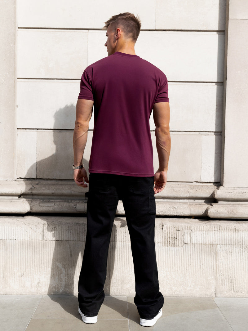 Raife Relaxed T-Shirt - Burgund