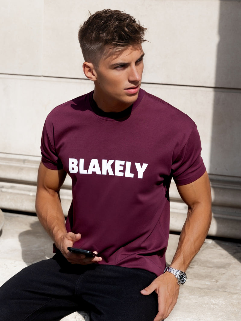 Raife Relaxed T-Shirt - Burgund