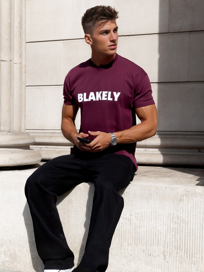 Raife Relaxed T-Shirt - Burgund