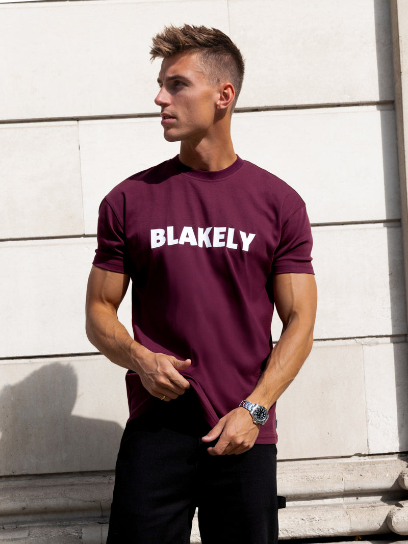 Raife Relaxed T-Shirt - Burgund