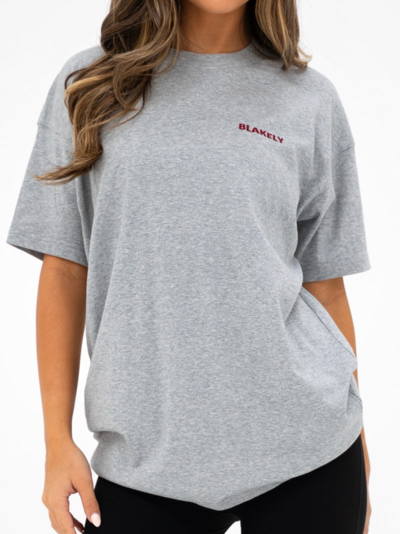 Isla Oversized T-Shirt - Mergelgrau
