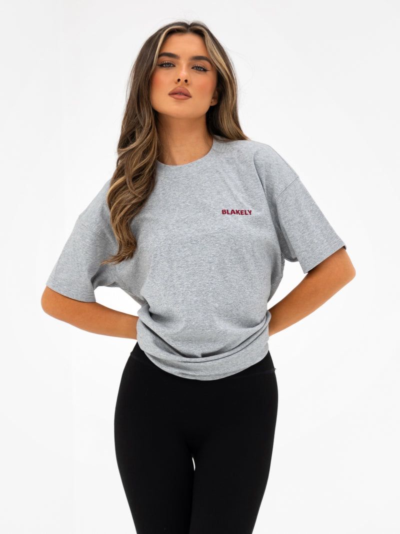 Isla Oversized T-Shirt - Mergelgrau