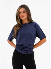 Isla Oversized T-Shirt - Echtes Marineblau