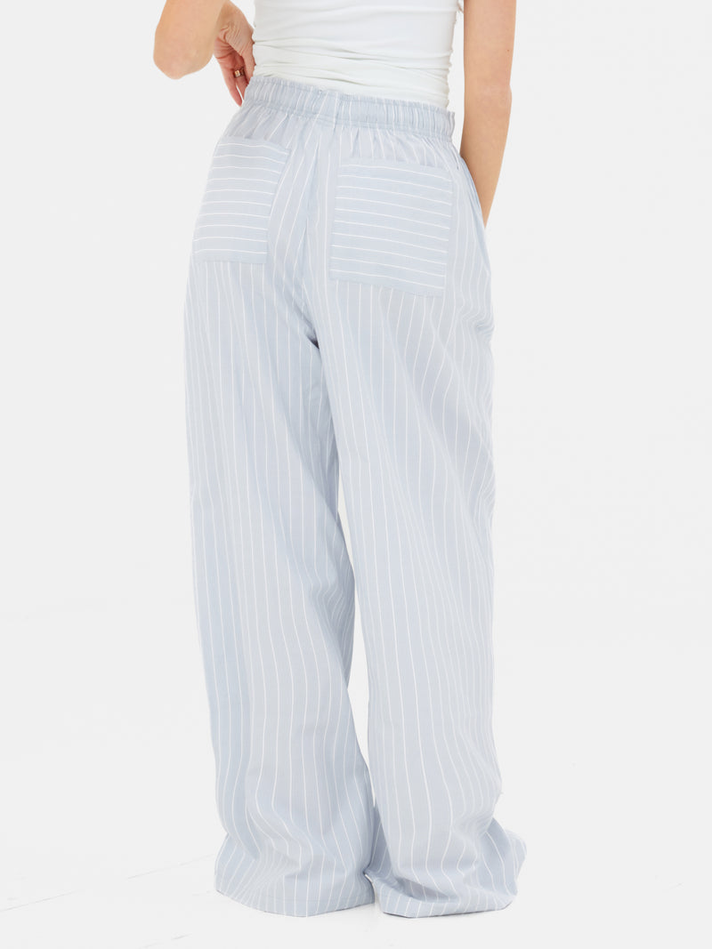Elodie Stripe Trousers - Grey