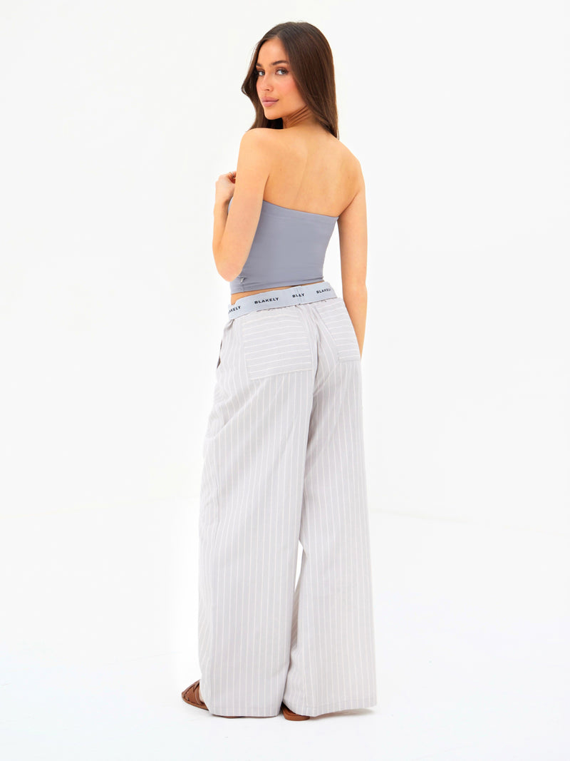 Elodie Stripe Trousers - Helles Flieder