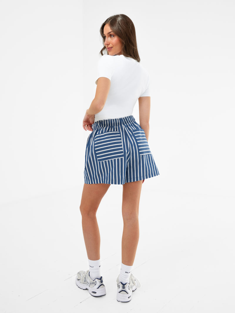Kiara Stripe Shorts - Marine