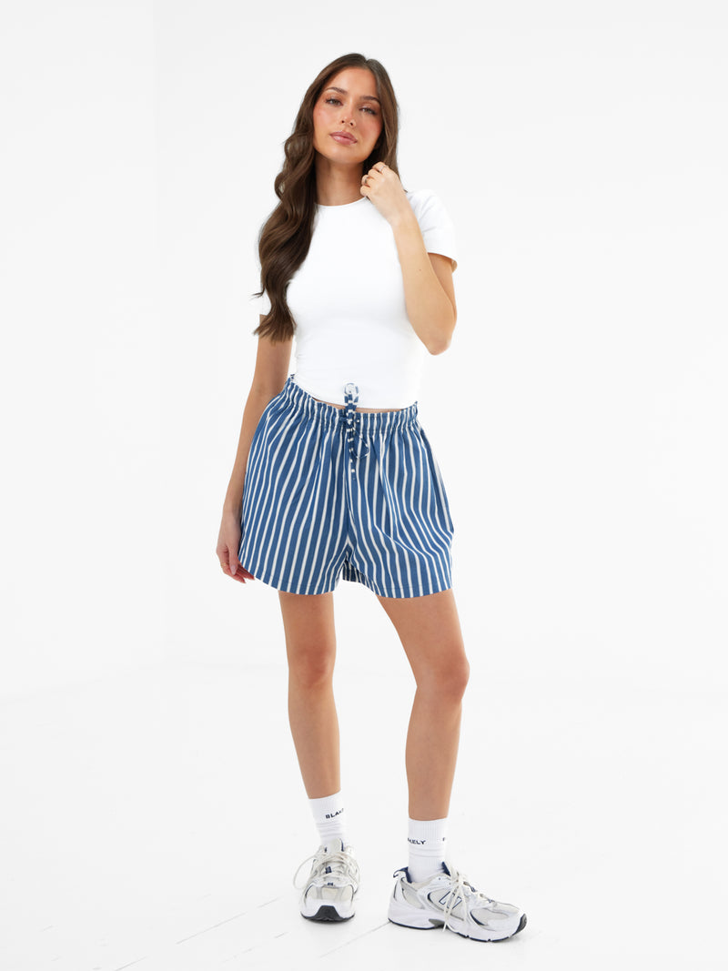 Kiara Stripe Shorts - Marine