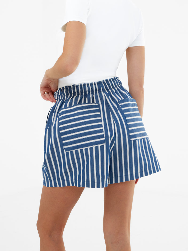 Kiara Stripe Shorts - Marine