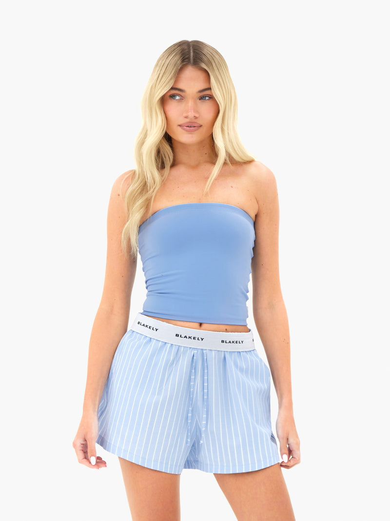 Elodie Stripe Shorts - Blau