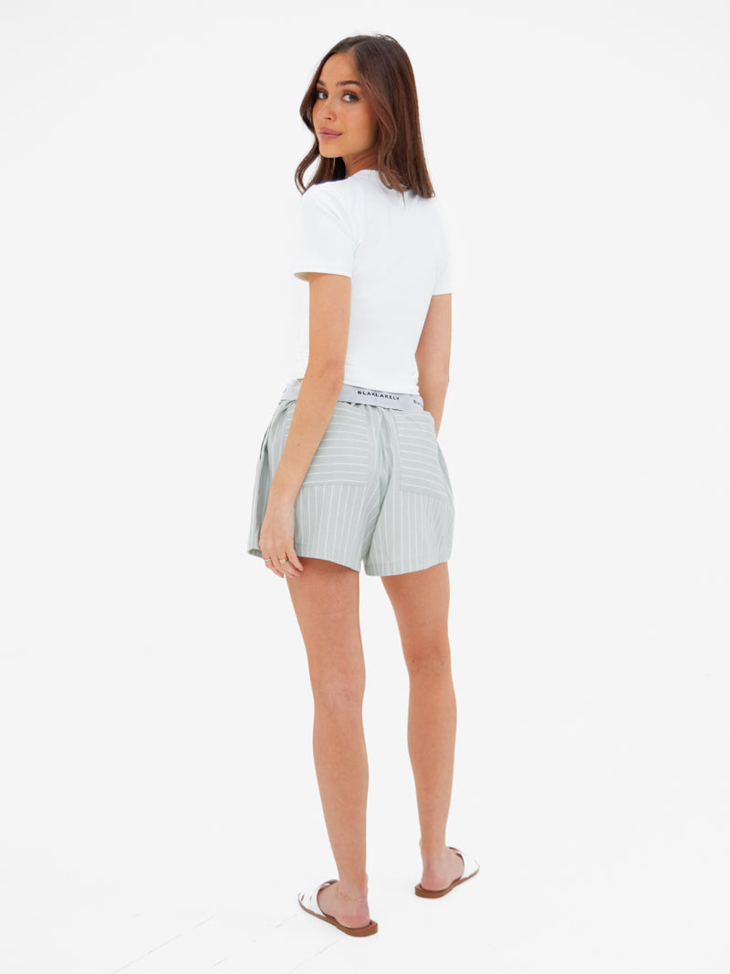 Elodie Stripe Shorts - Mintgrün
