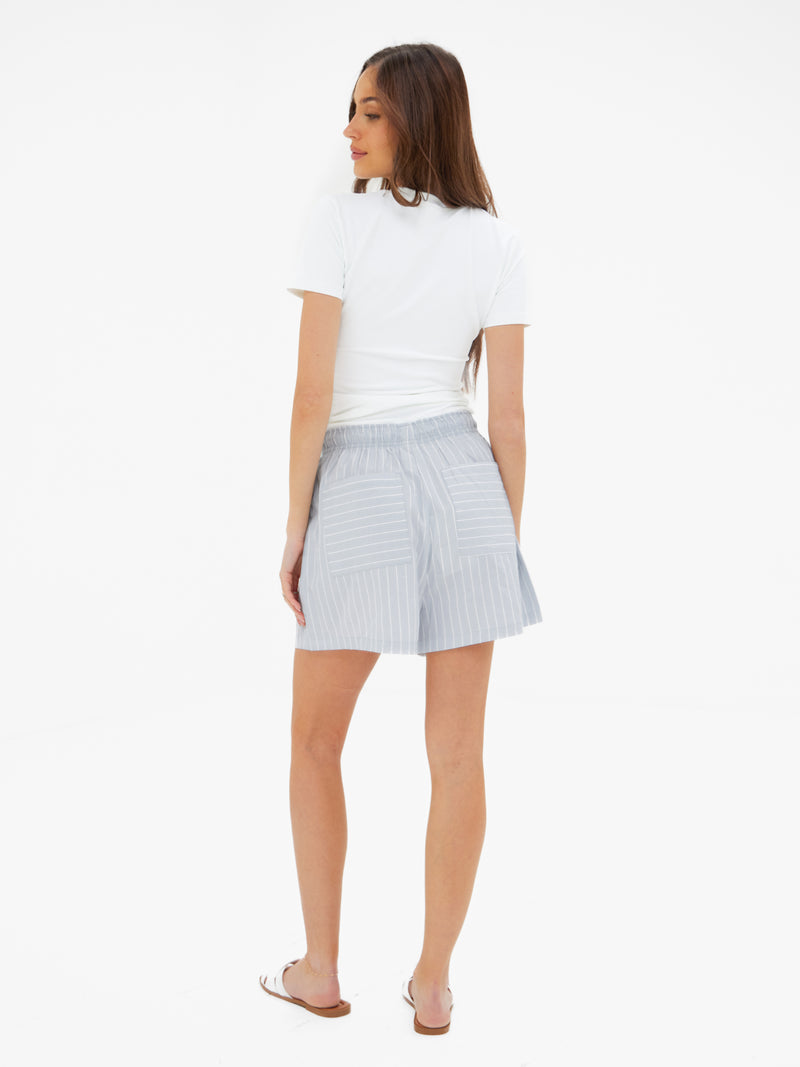 Elodie Stripe Shorts - Grau