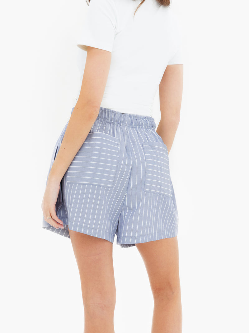 Elodie Stripe Shorts - Marine