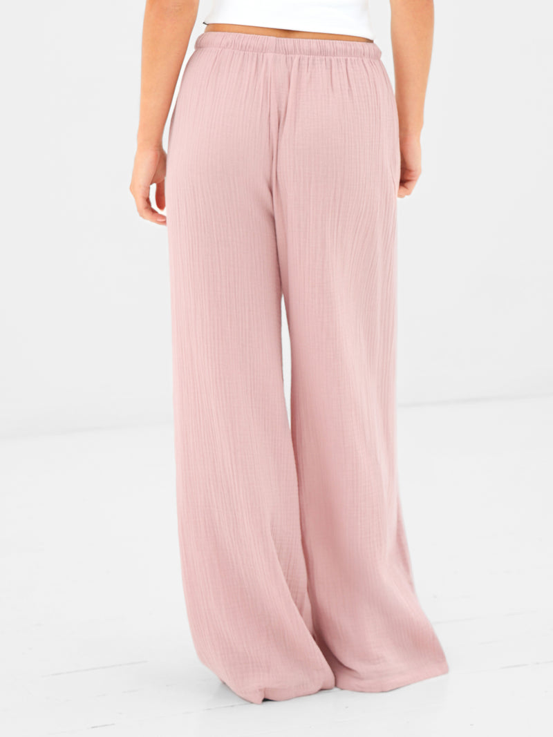 Mila Wide Leg Trousers - Lichtroze