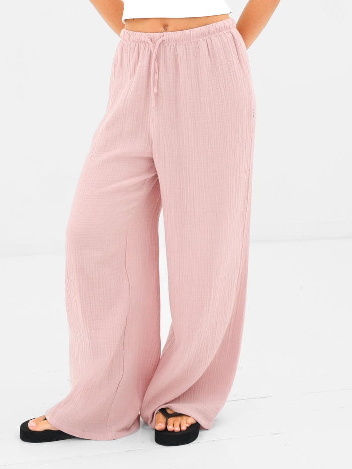 Mila Wide Leg Trousers - Lichtroze