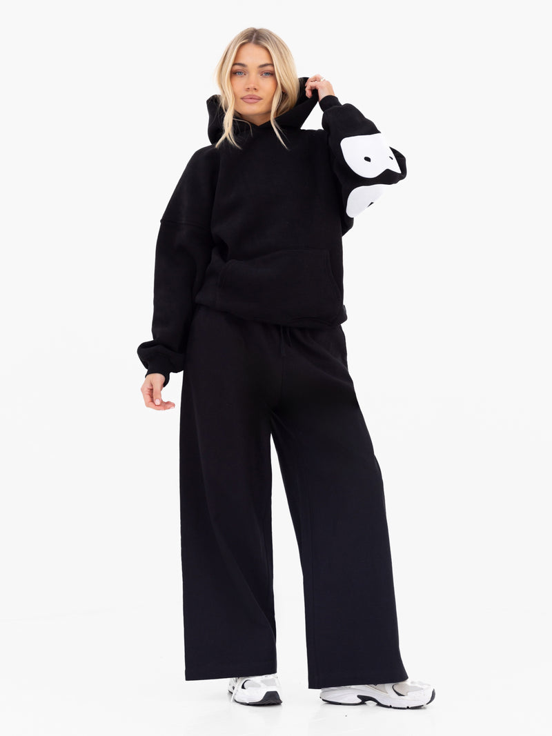 Maya Wide Leg Trousers - Schwarz