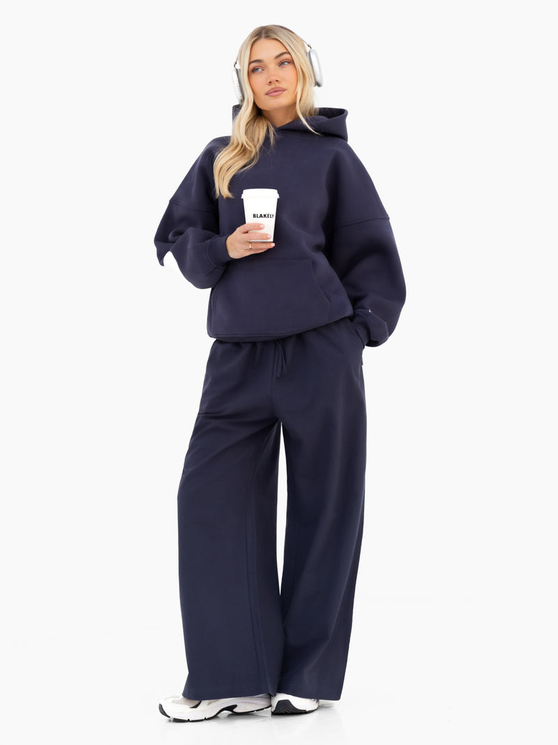 Maya Wide Leg Trousers - Echte Marine