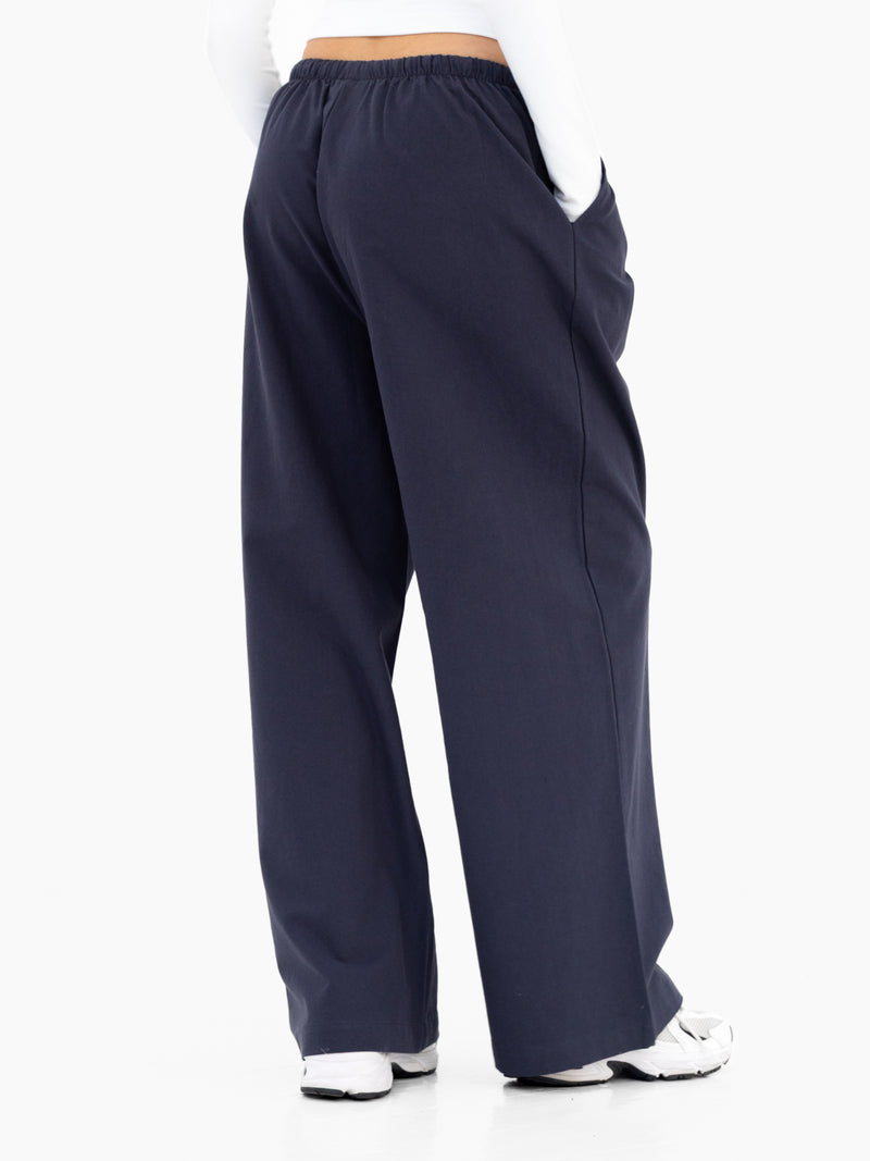 Maya Wide Leg Trousers - Echte Marine