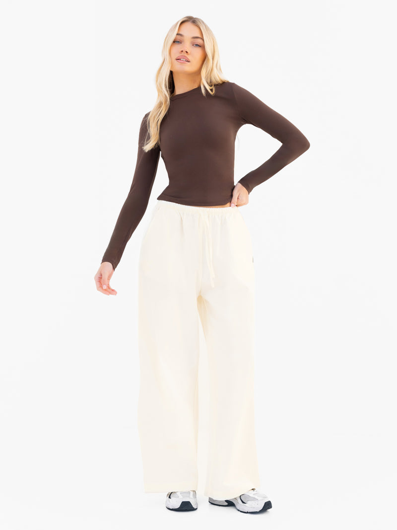 Maya Wide Leg Trousers - Buttermilch