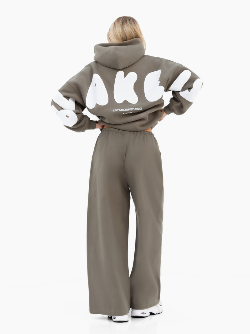 Maya Wide Leg Trousers - Safarigrün