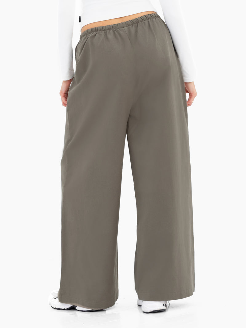 Maya Wide Leg Trousers - Safarigrün