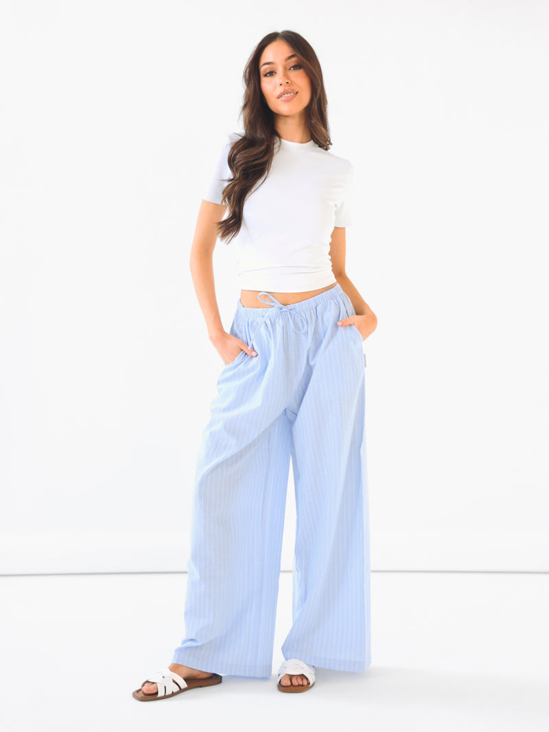 Summer Stripe Trousers - Blauer Streifen
