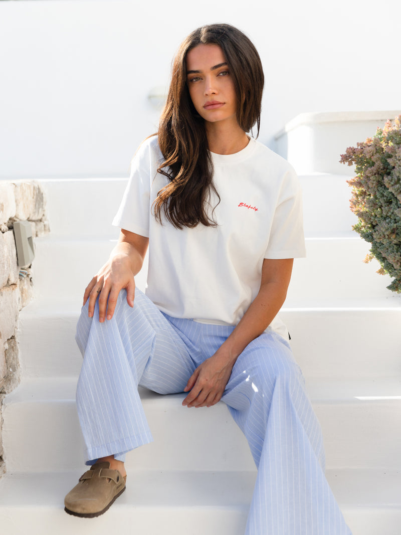 Summer Stripe Trousers - Blauer Streifen