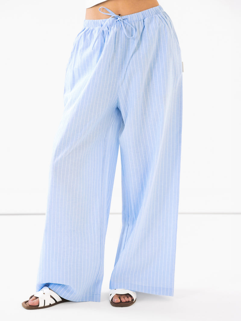 Summer Stripe Trousers - Blauer Streifen