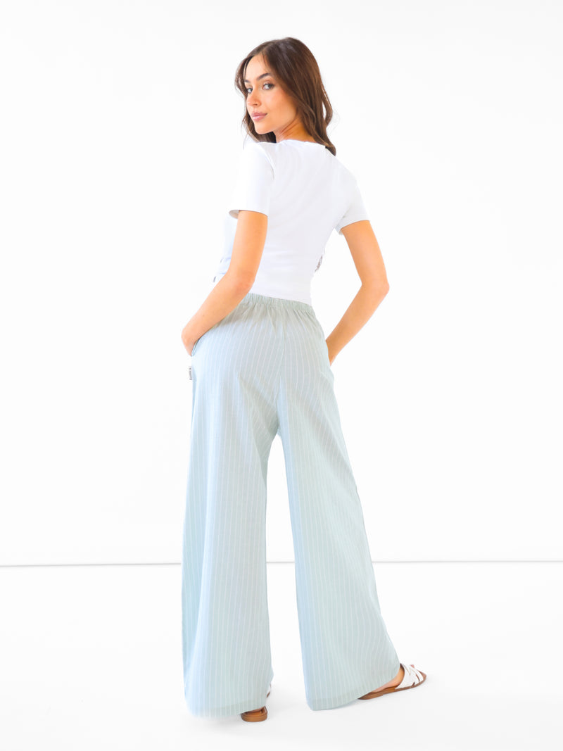 Summer Stripe Trousers - Grüner Streifen